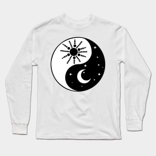 Yin Yang Sun and Moon Long Sleeve T-Shirt